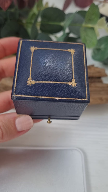 Antique Art Deco Sapphire and Diamond Cluster Engagement Ring