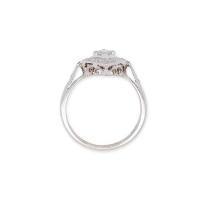 Princess-Cut Diamond Cluster Ring, 0.35 carats, 14ct White Gold