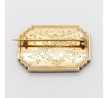 risler-carre-enamel-diamond-brooch Blue enamel Victorian Brooch