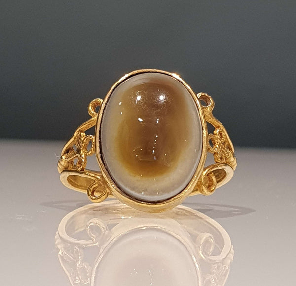 Roman Antique Agate Amulet Eye Ring, 3rd - 4th Century AD
