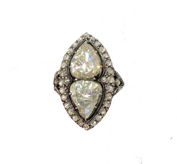 Antique Dutch Rose Cut Diamond Cluster Ring. 1880