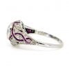 Art Deco Style 1.00ct Old-Cut Diamond, Ruby and Platinum Dress Ring
