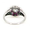 Art Deco Style 1.00ct Old-Cut Diamond, Ruby and Platinum Dress Ring