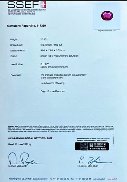 Art Deco 2 carat No Heat Burma Ruby and Diamond Cluster Ring