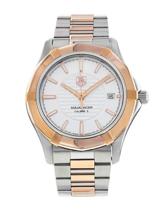 Tag Heuer Luxury Watches Silver TAG HEUER Aquaracer Calibre 5 steel and rose gold automatic watch 40mm