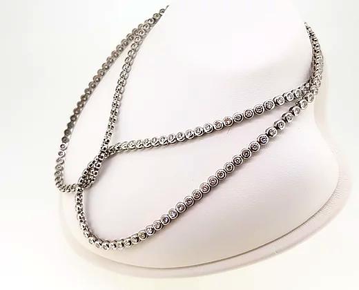 18.60ct Diamond Tennis Necklace in 18ct White Gold