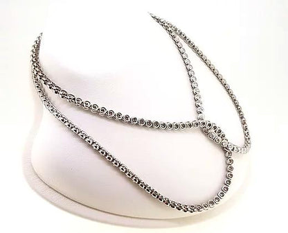 18.60ct Diamond Tennis Necklace in 18ct White Gold
