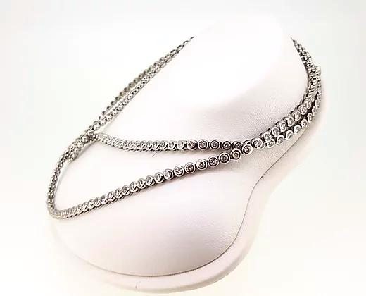 18.60ct Diamond Tennis Necklace in 18ct White Gold