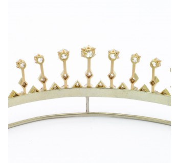 Antique Victorian Diamond Fringe Tiara Necklace, 12.00 carats, Circa 1880