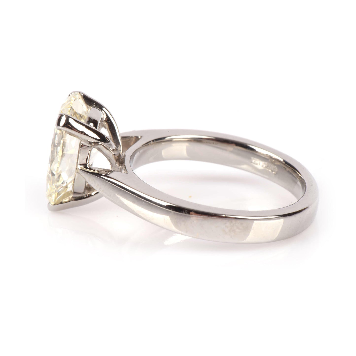 Certified 1.90ct Pear Yellow Diamond Solitaire Engagement Ring