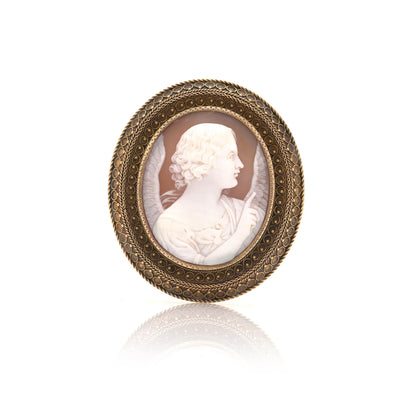Victorian 15KT Gold Cameo Brooch