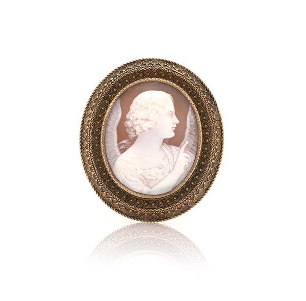 Victorian 15KT Gold Cameo Brooch