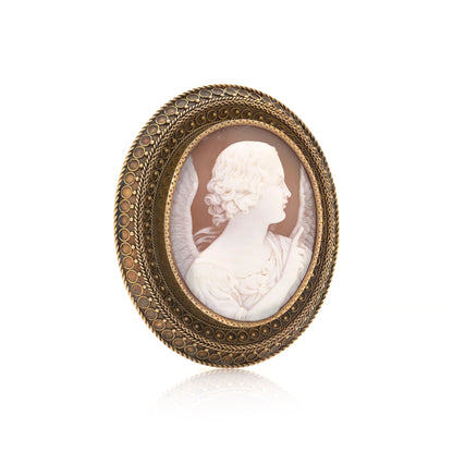 Victorian 15KT Gold Cameo Brooch