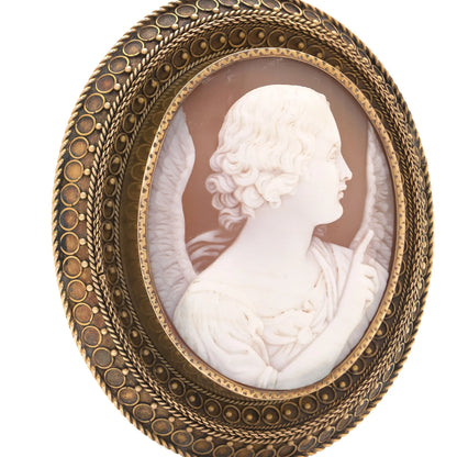 Victorian 15KT Gold Cameo Brooch