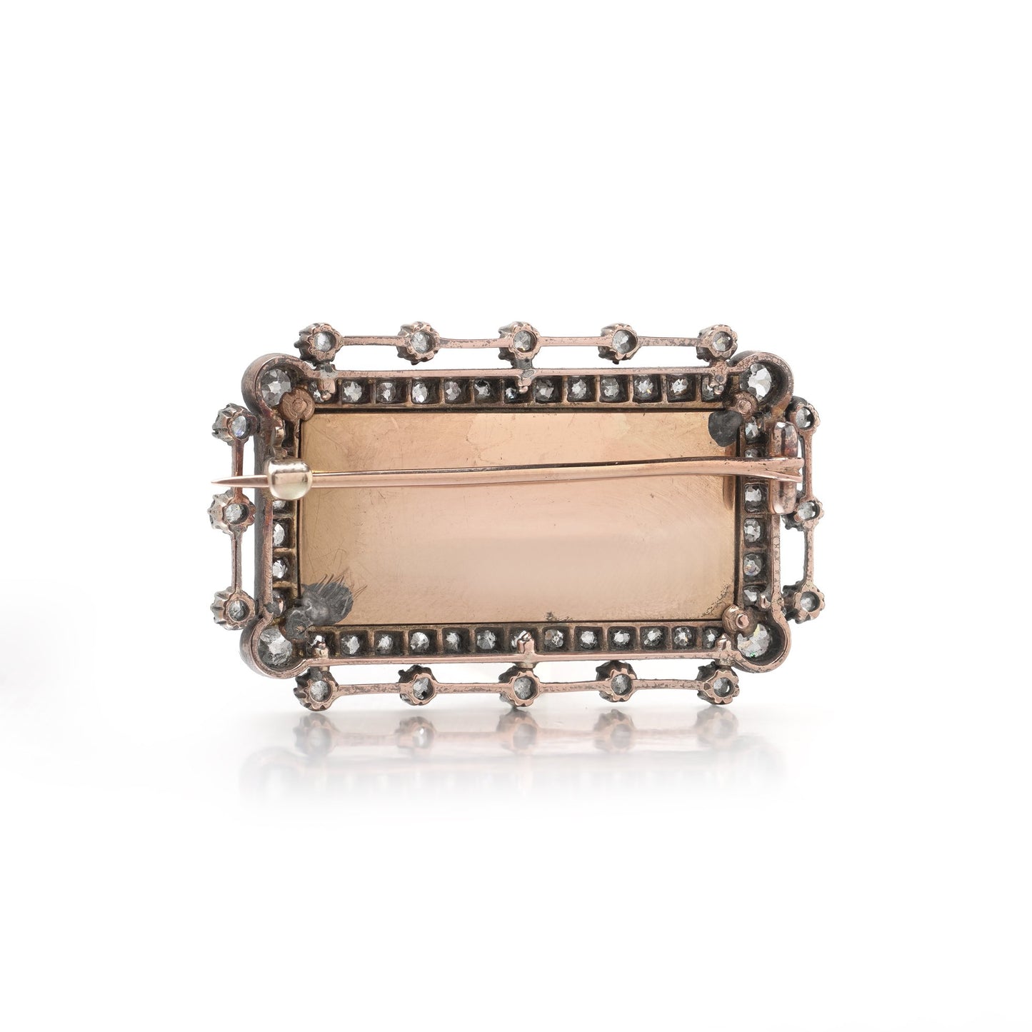 Victorian Diamond and Miniature Portrait Brooch, Attributed to Fernand Paillet