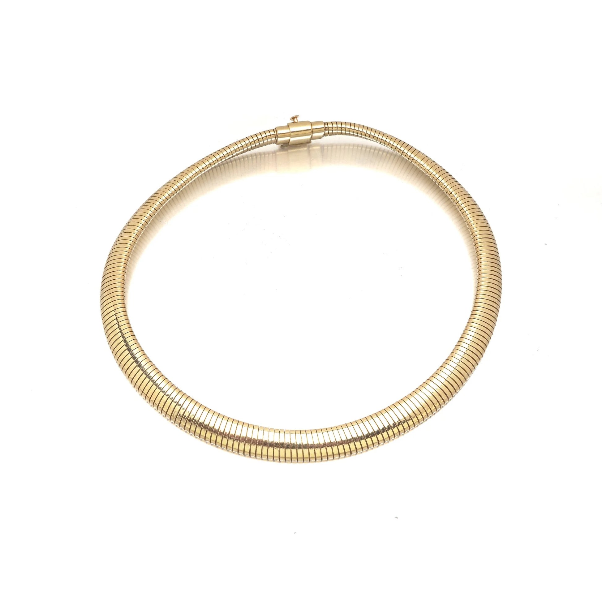 Vintage Cartier 18ct Gold Gas-Pipe Collar Necklace, 1970s
