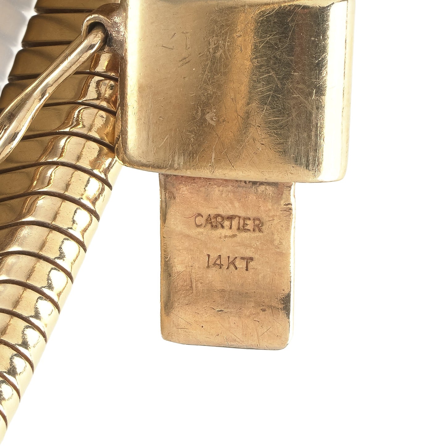 Vintage Cartier 18ct Gold Gas-Pipe Collar Necklace, 1970s
