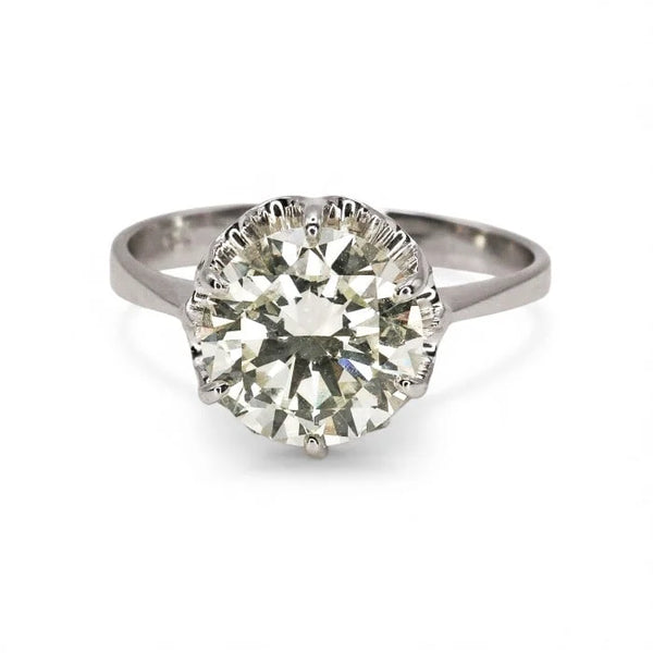 Vintage 2.06ct Brilliant Cut Diamond Solitaire Engagement Ring