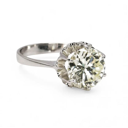 Vintage 2.06ct Brilliant Cut Diamond Solitaire Engagement Ring