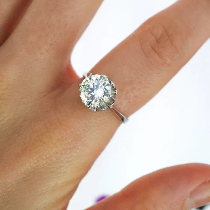 Vintage 2.06ct Brilliant Cut Diamond Solitaire Engagement Ring