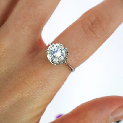 Vintage 2.06ct Brilliant Cut Diamond Solitaire Engagement Ring