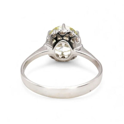 Vintage 2.06ct Brilliant Cut Diamond Solitaire Engagement Ring