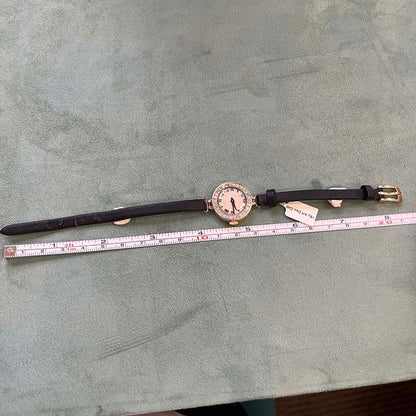 Art Deco Ladies Circular Cocktail Watch with Diamond Bezel, London 1925