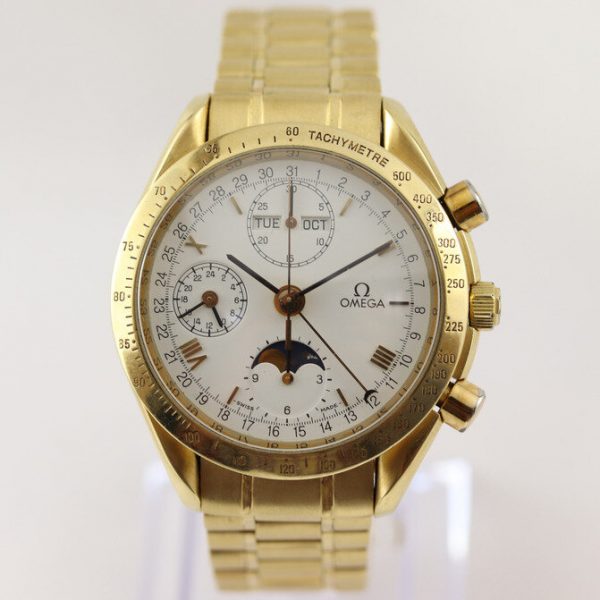 Omega Speedmaster Triple Date Moon Chronograph 18ct Yellow Gold