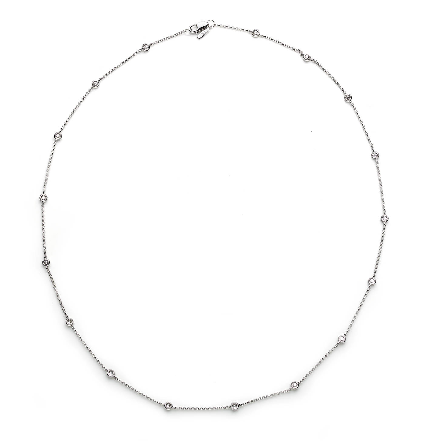 Diamond set white gold chain — Jewellery Discovery