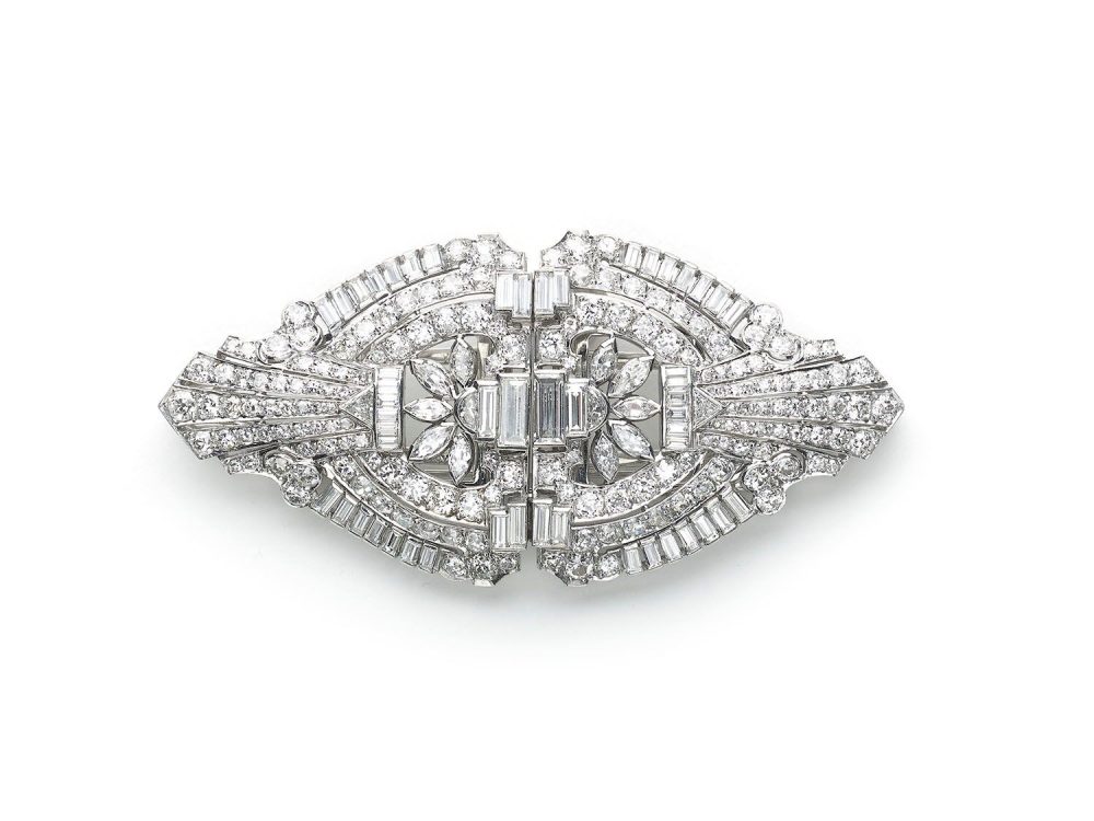 Tiffany Diamond Double Clips, C.1930's — Jewellery Discovery