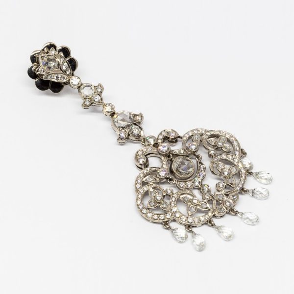 Diamond chandelier drop earrings