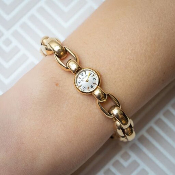 Jewellery Discovery- Cartier Vintage 1950's Gold Back Winder Watch