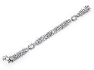 Art Deco diamond bracelet 1920;s Raymond yard maker Signed YARD Jewellery Discovery London