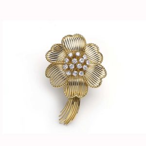 Cartier Flower Brooch diamond wire