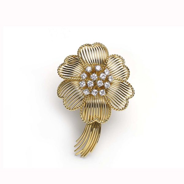 Cartier Flower Brooch diamond wire