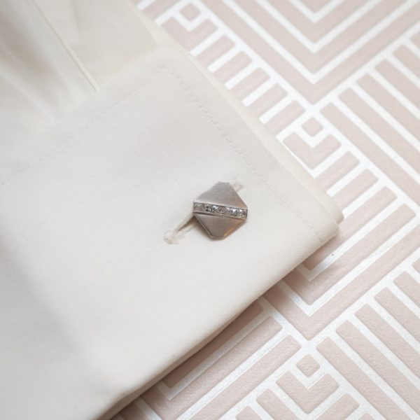 Art Deco Tiffany Platinum & Diamond Cufflinks
