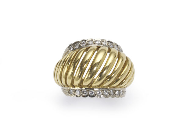 Vintage Ilias Lalaounis Gold and Diamond Ring