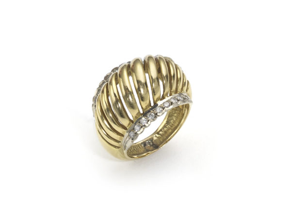 Vintage Ilias Lalaounis Gold and Diamond Ring