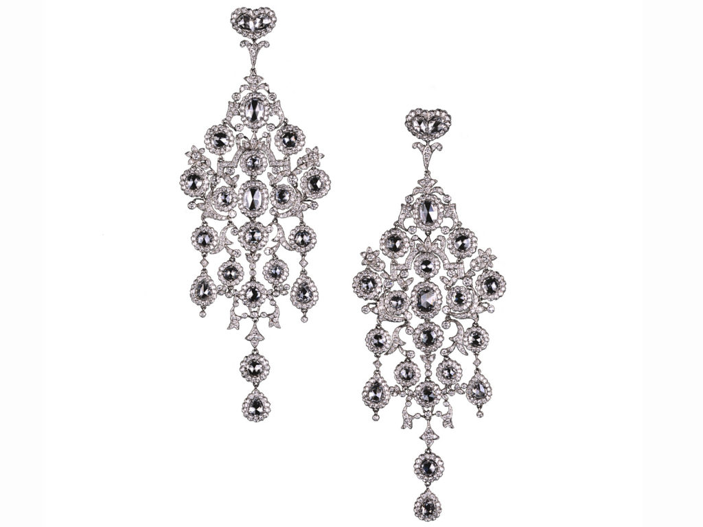 Large Diamond Platinum Chandelier Earrings - Jewellery Discovery