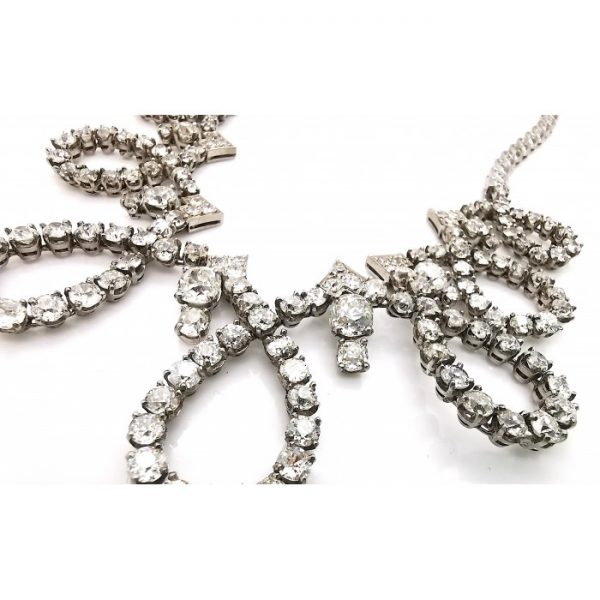 Vintage Sterlé Old and Edwardian Cut Diamond Necklace