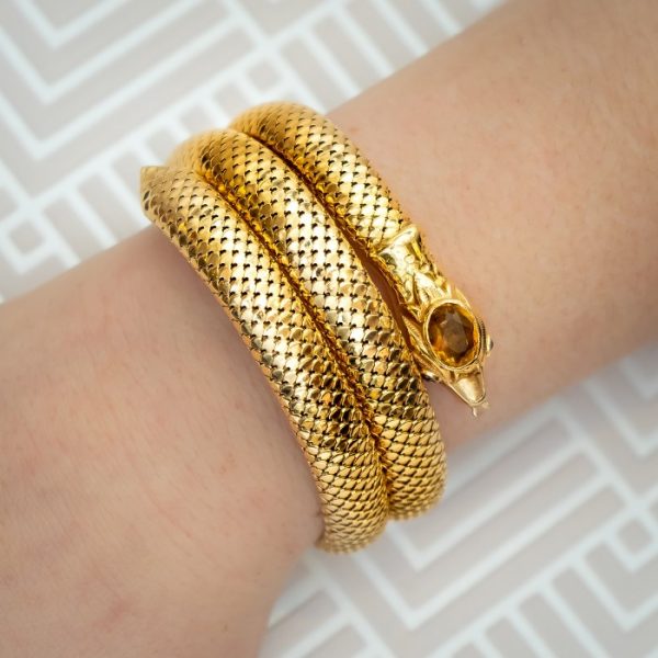 Vintage Italian Gold Snake Necklace Bracelet - Jewellery Discovery