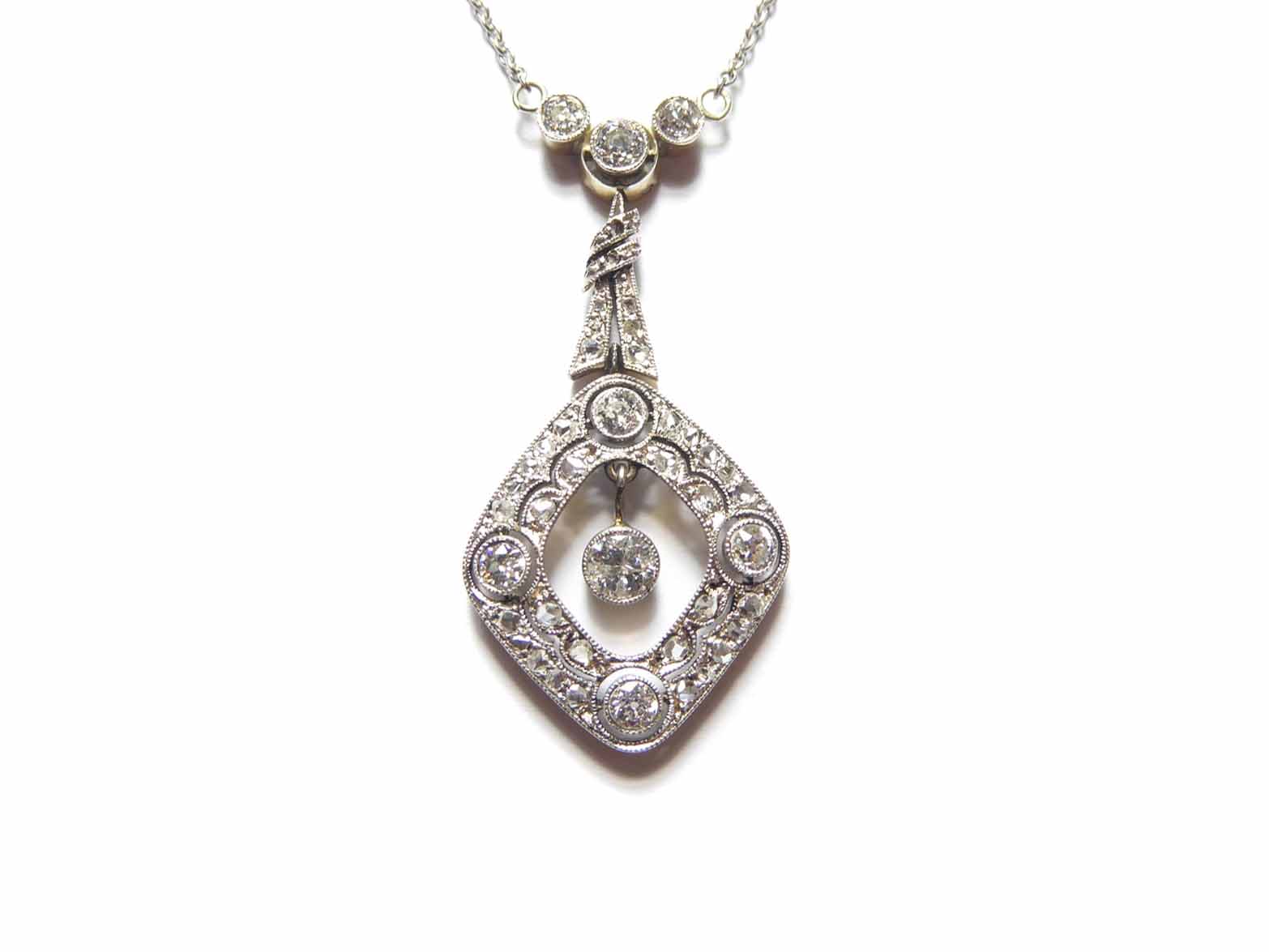 Antique French Diamond Necklace, c.1900-1920 — Jewellery Discovery