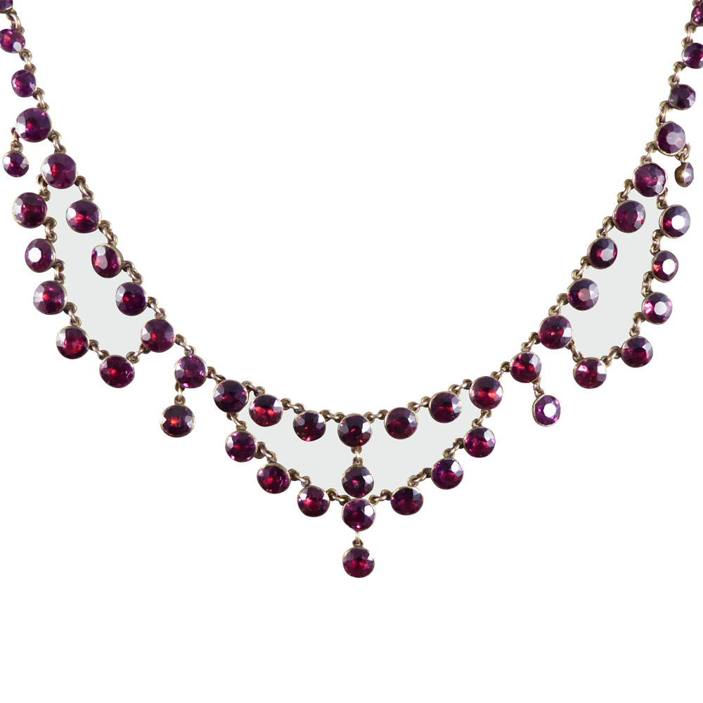 Victorian Garnet Gold Necklace — Jewellery Discovery