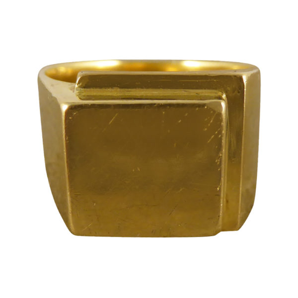 Vintage Gents Square Heavy Signet Ring