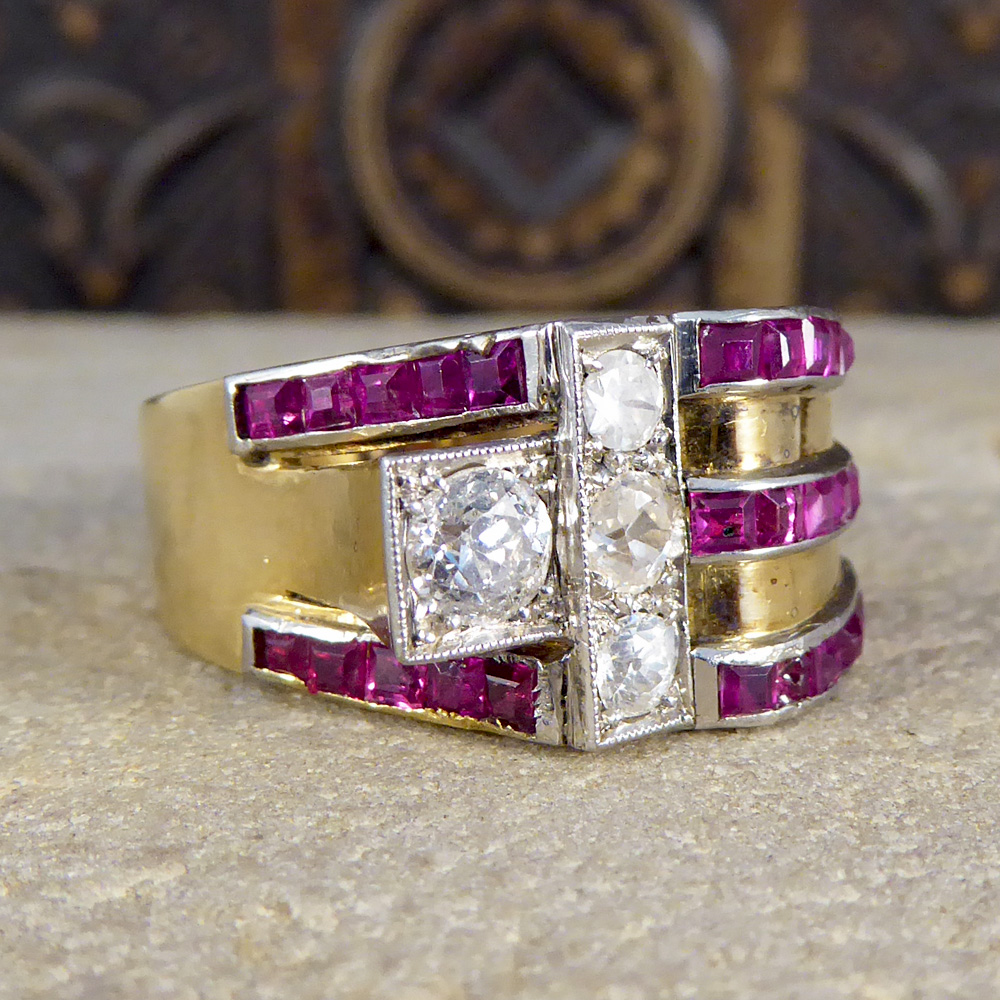 Vintage Ruby and Diamond Cocktail Ring — Jewellery Discovery