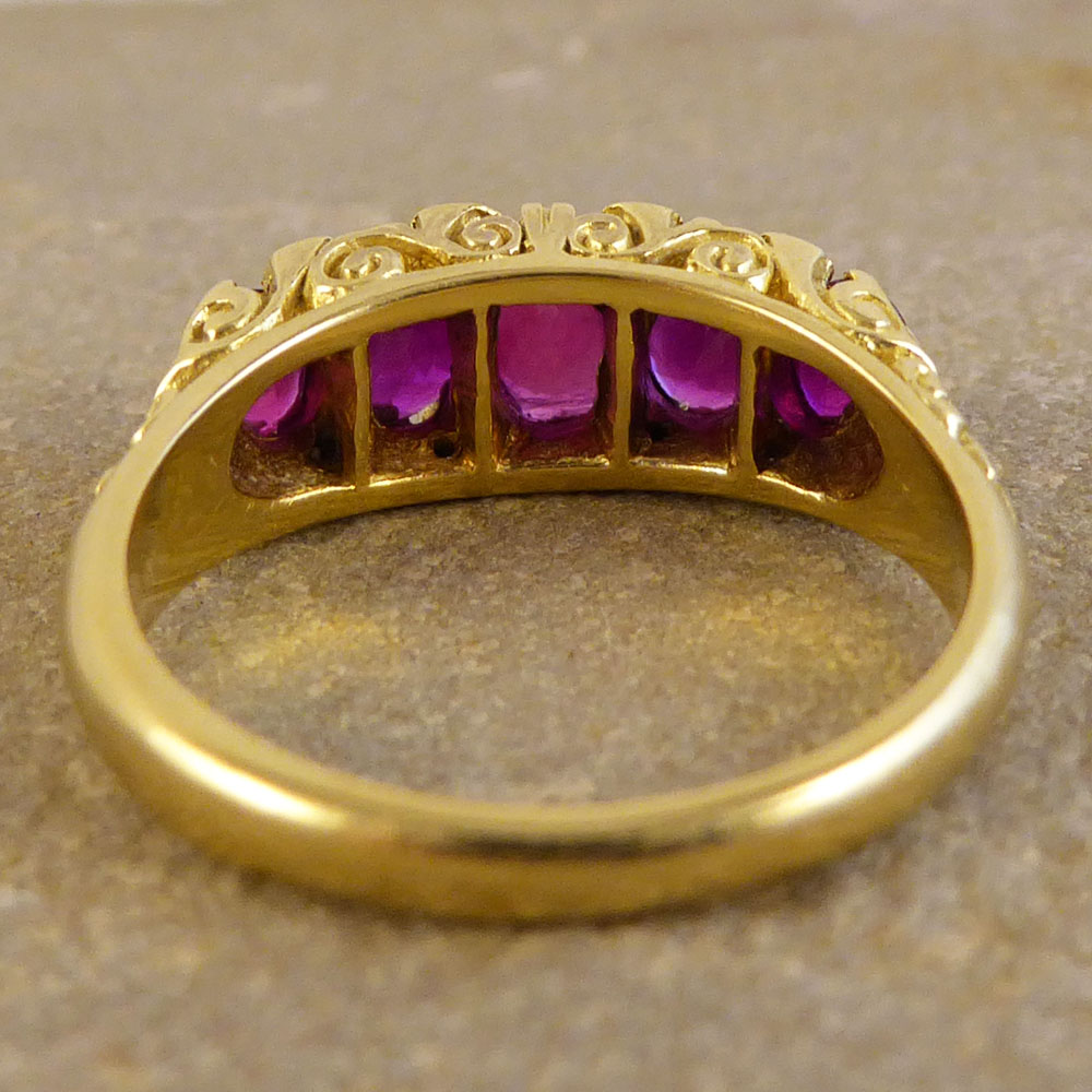 Vintage Ruby and Diamond Five Stone Ring — Jewellery Discovery