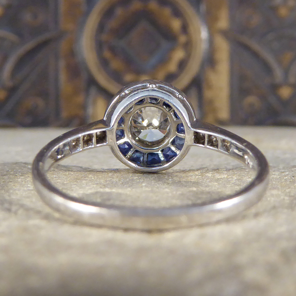 Diamond and Sapphire Target Engagement Ring — Jewellery Discovery