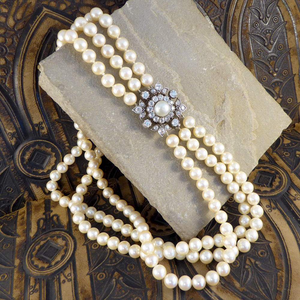 Victorian Diamond and Pearl Necklace — Jewellery Discovery