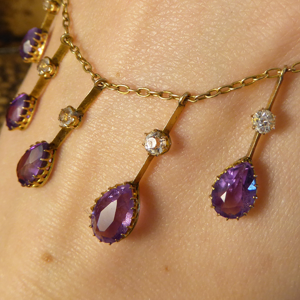 Edwardian Amethyst Drop Necklace — Jewellery Discovery