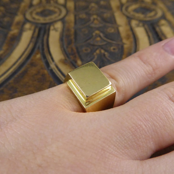Vintage Gents Square Heavy Signet Ring